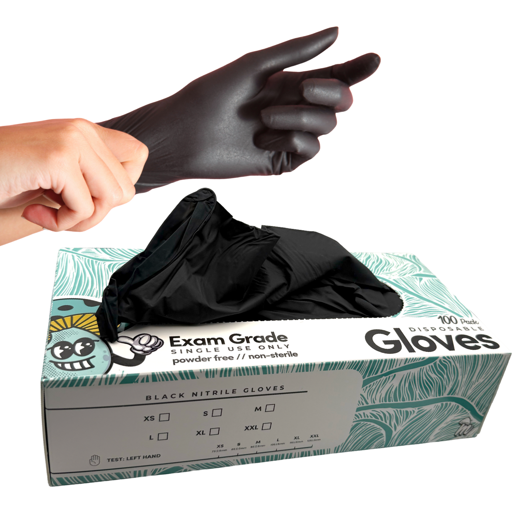 Black Nitrile Powder-Free Laboratory Gloves (100 ct)