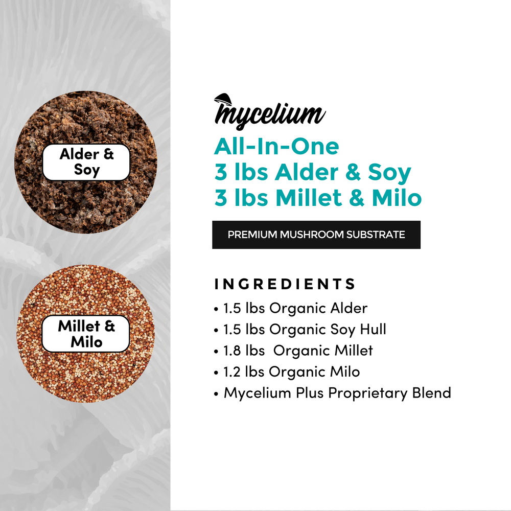 
                      
                        Mycelium+ Alder & Soy with Millet/Milo Grain All-In-One Bag
                      
                    