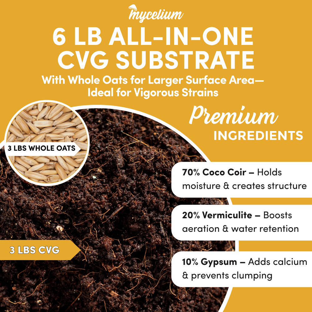 
                      
                        CVG Substrate & Whole Oats Grain All-In-One Bag
                      
                    