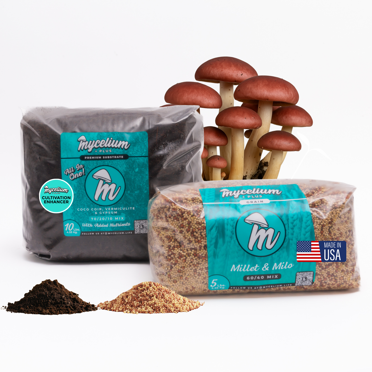 Mycelium+ CVG Substrate & Millet/Milo Grain Bundle