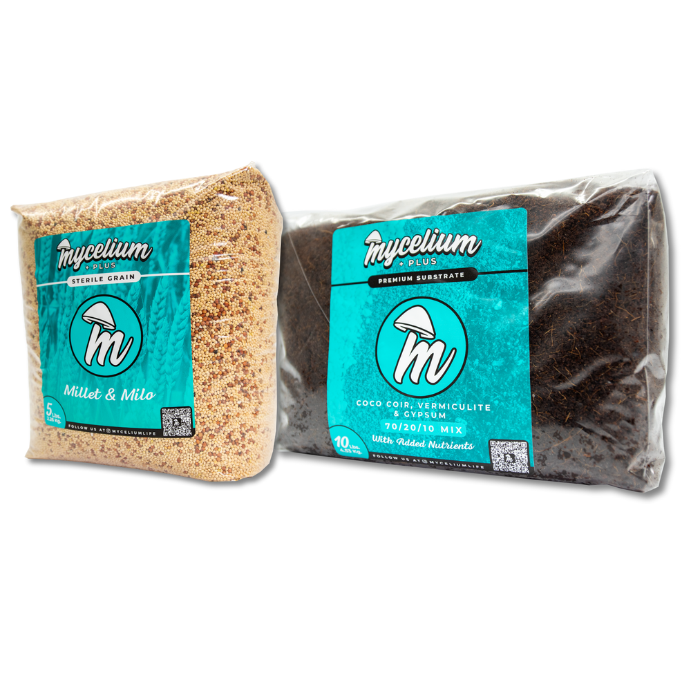 Mycelium+ CVG Substrate & Millet/Milo Grain Bundle