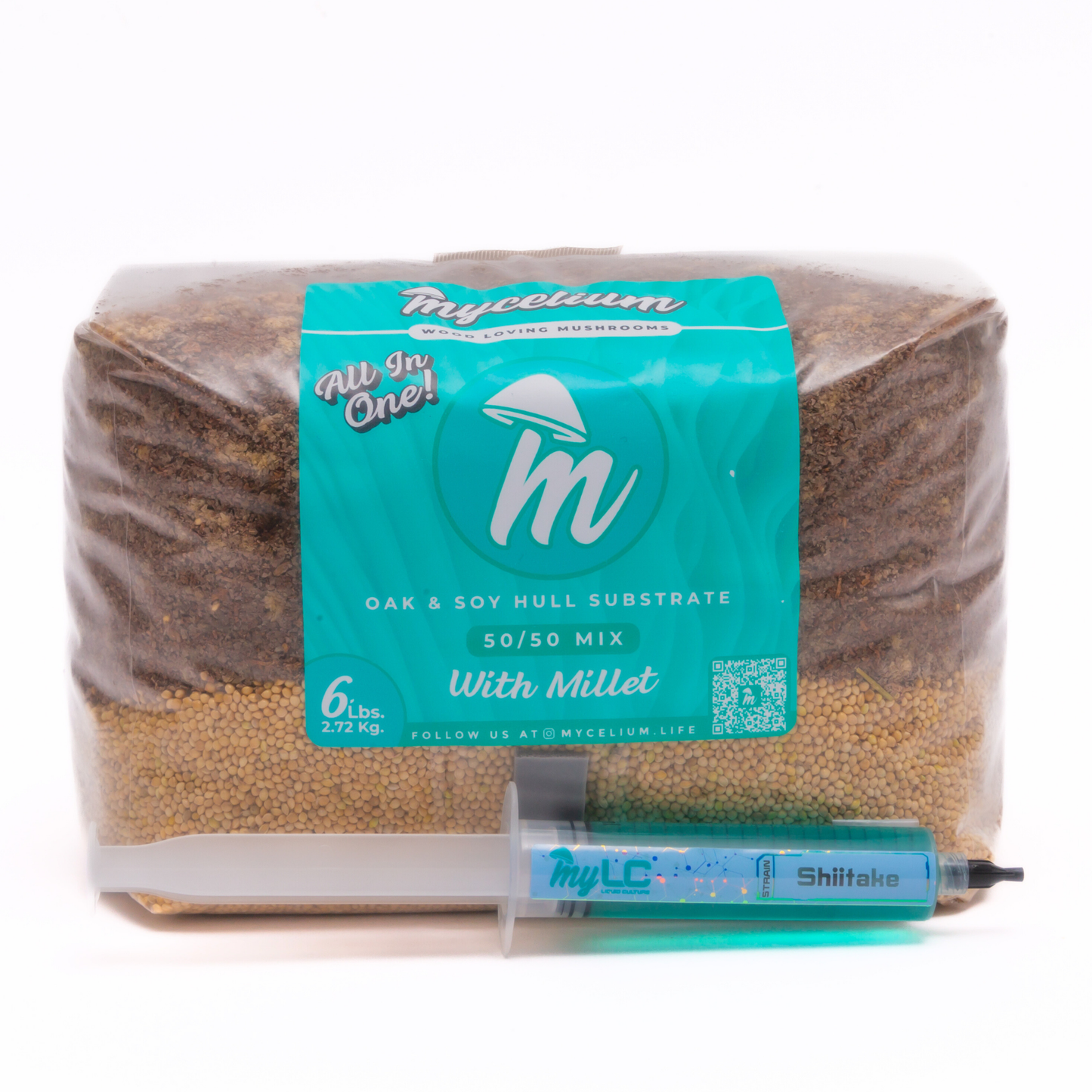 Shiitake Mushroom Grow Kit - Oak & Soy Hull with Millet Grain
