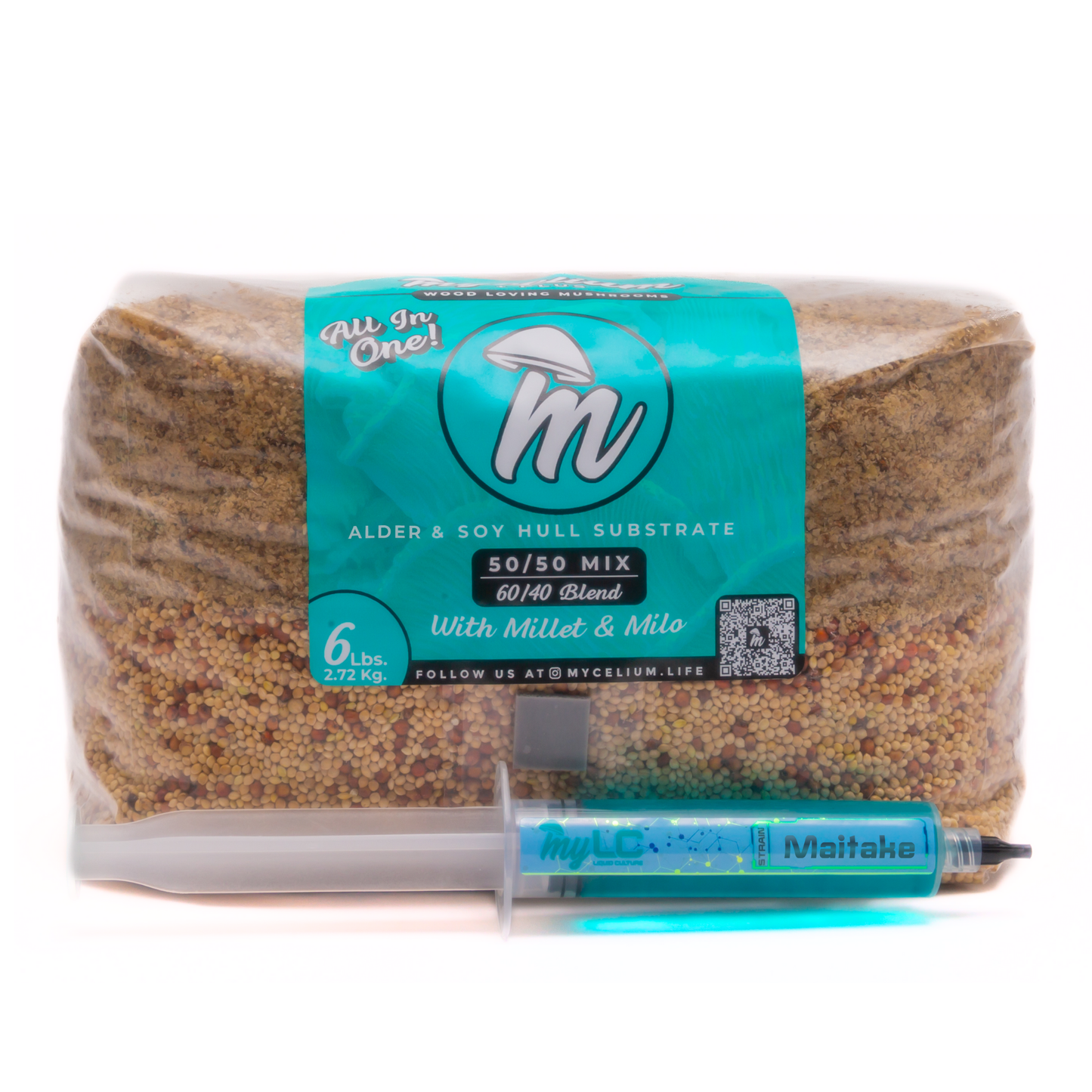 Maitake Mushroom Grow Kit - Alder & Soy Hull with Millet/Milo